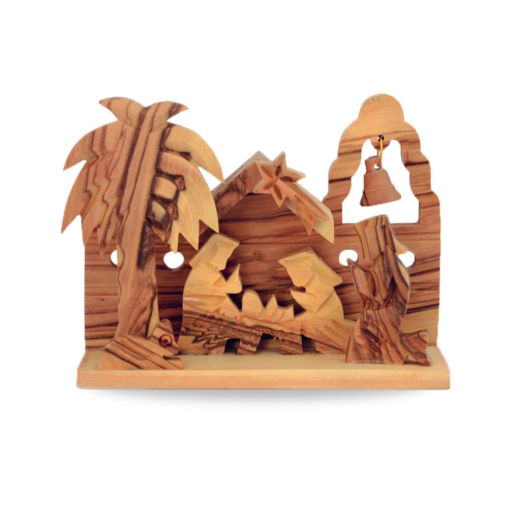 Mini crèche en bois d'olivier