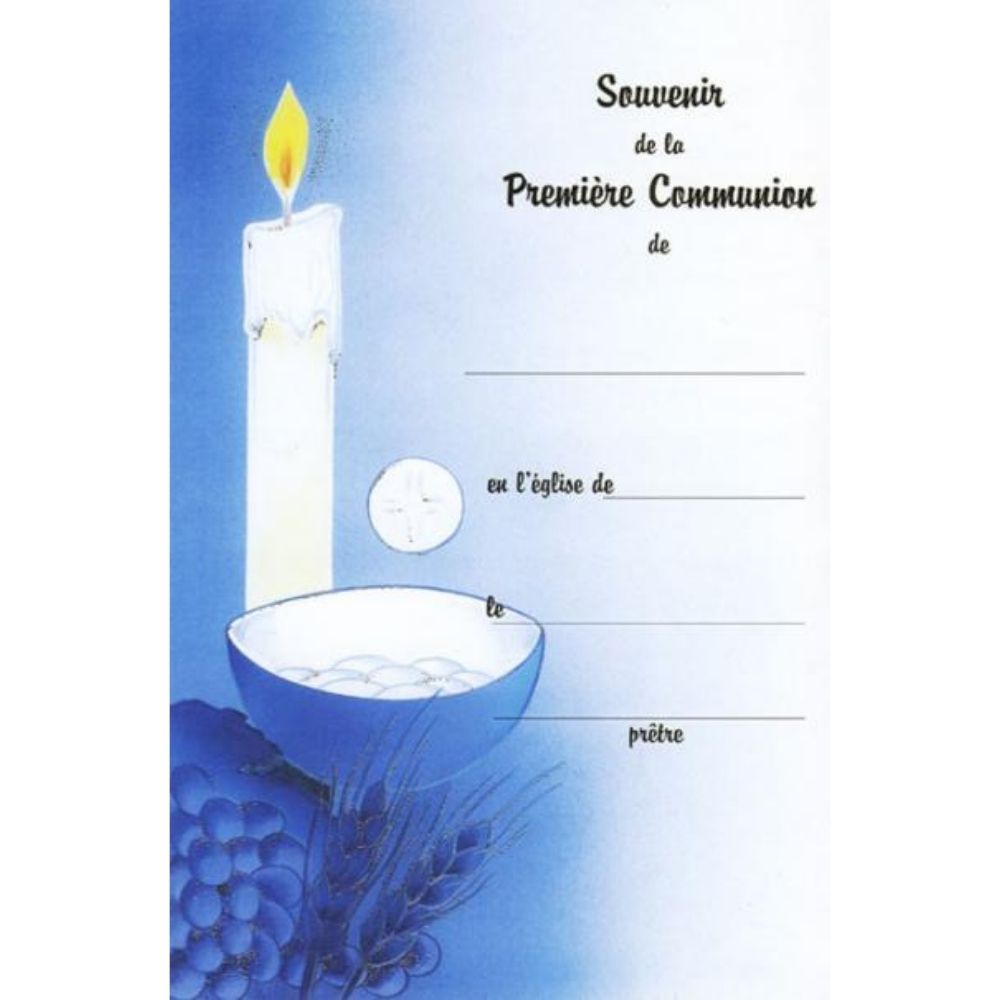 Certificat de l'eucharistie