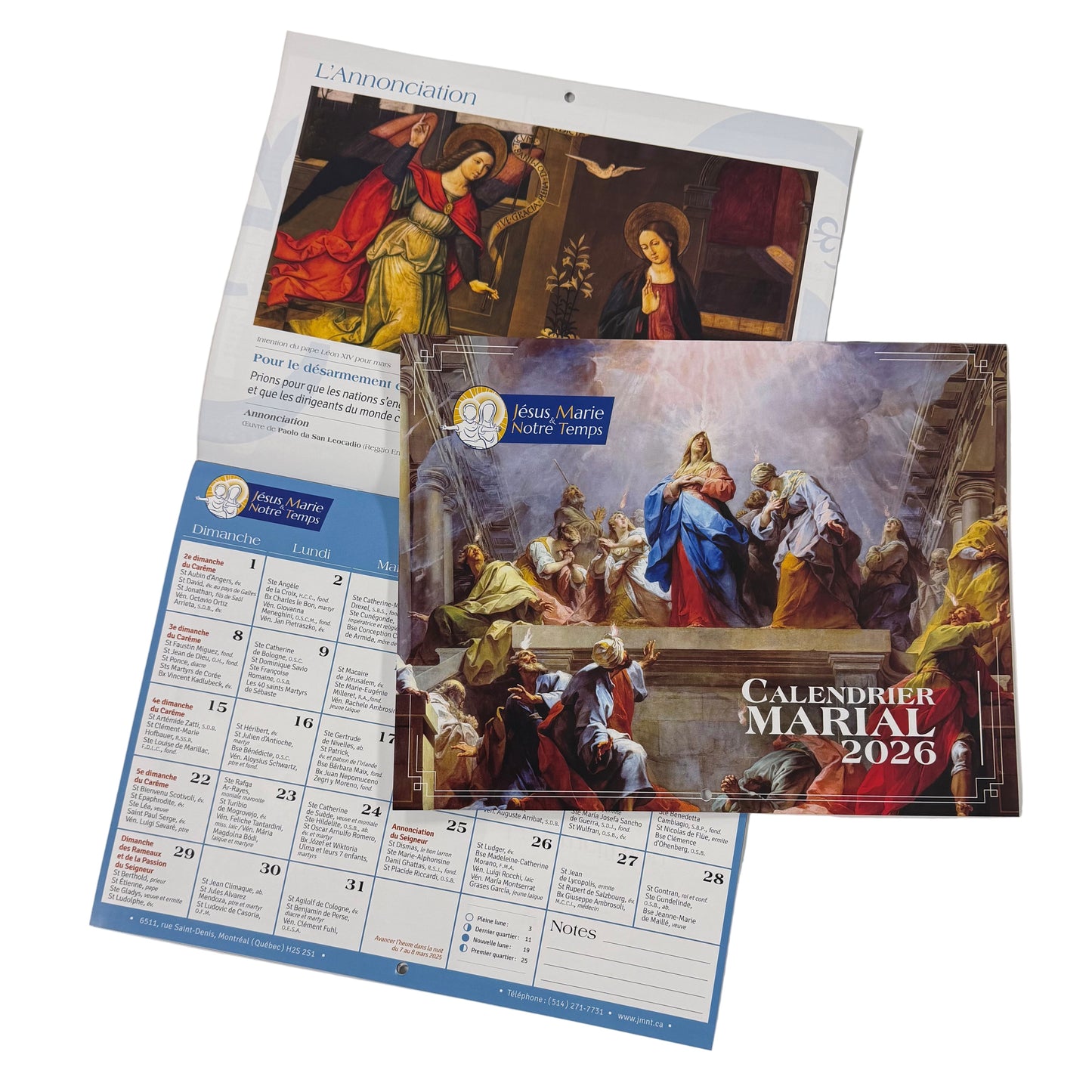 Calendrier Marial 2026