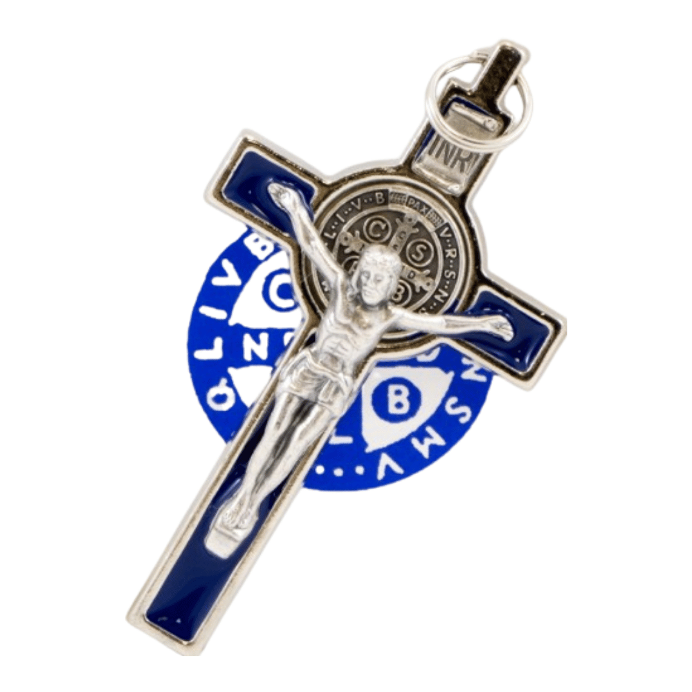 Croix St-Benoit 3" bleu