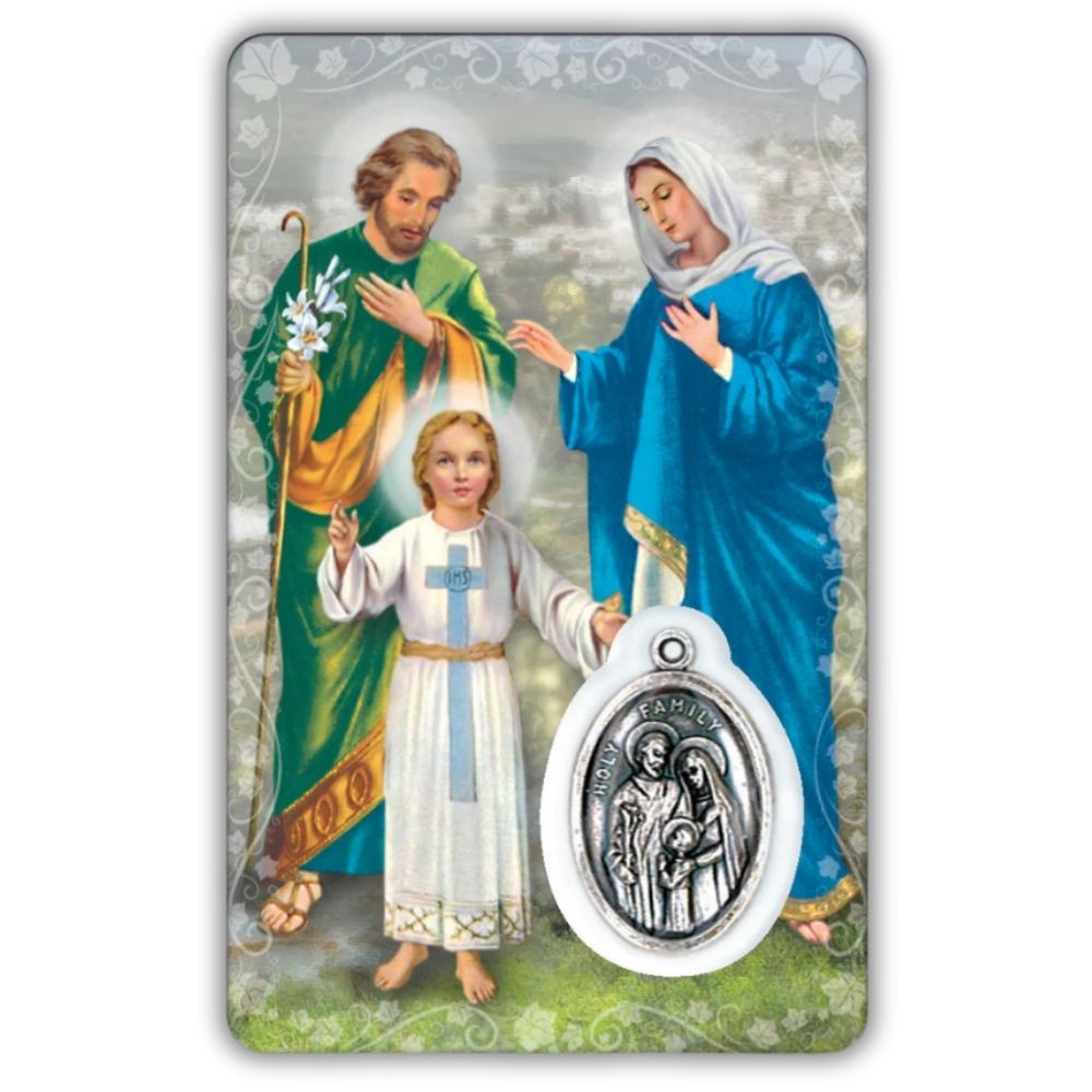 Carte de prière sainte Famille