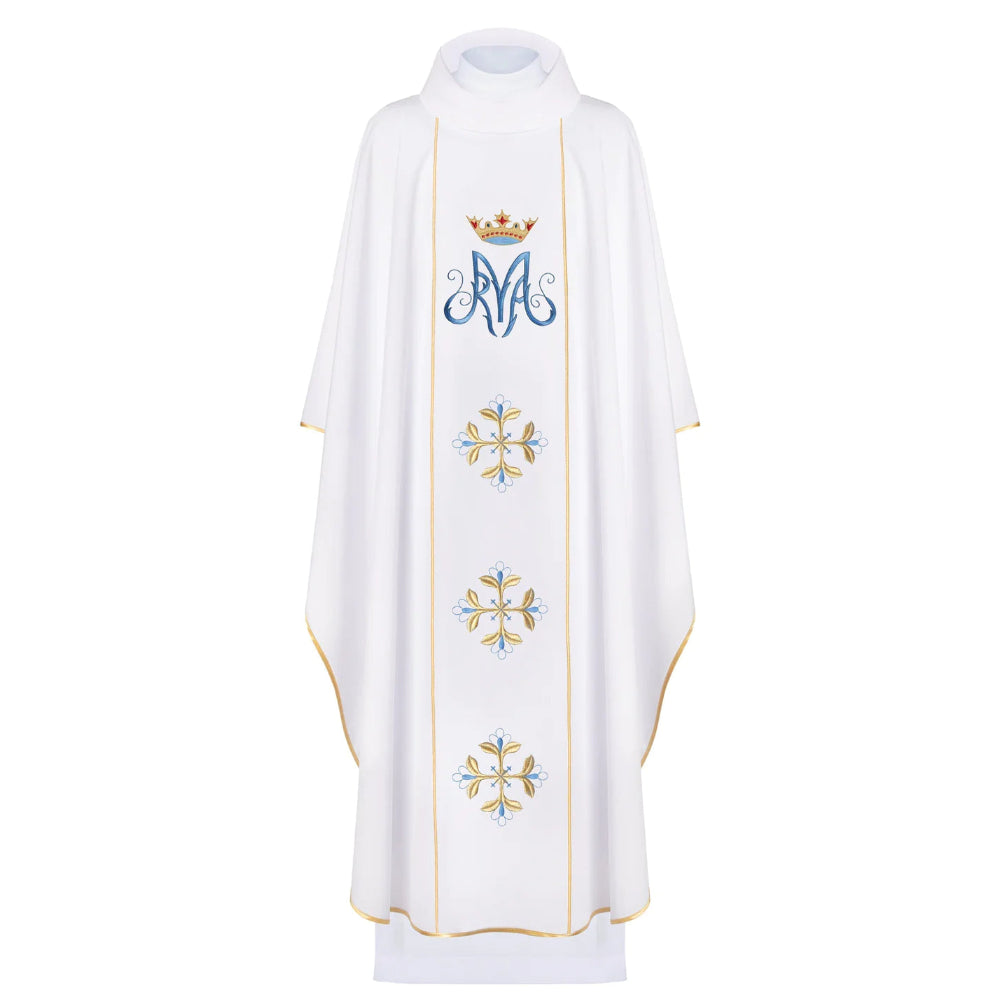 Chasuble Mariale Blanche