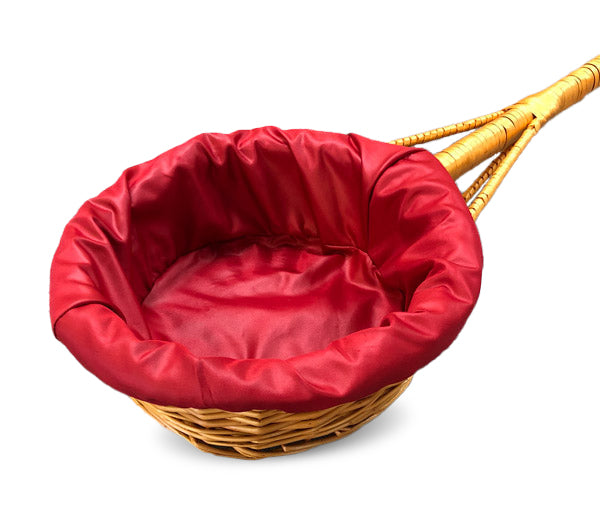 Panier Pour Quête En Osier. Manche 36"