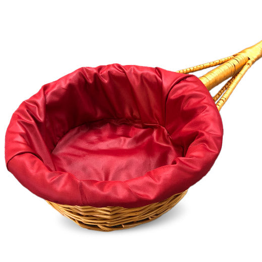 Panier pour quête en osier. Manche 36"