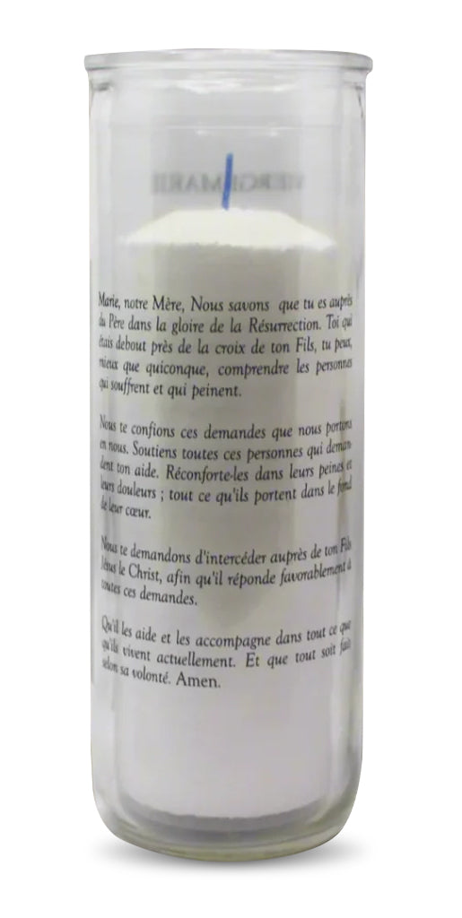 Globe en verre avec image de la Vierge Marie
