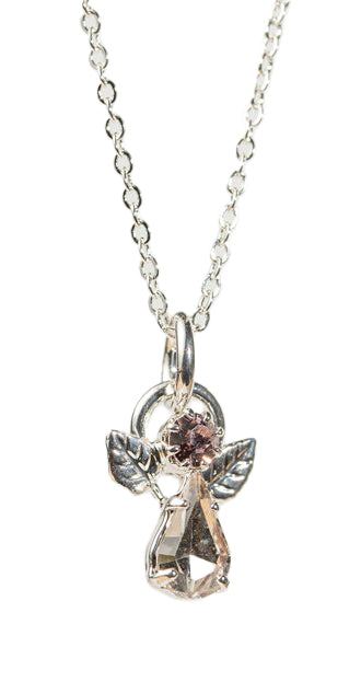 Pendentif Pierre de naissance - ANGE SUR CHAINE - Juin