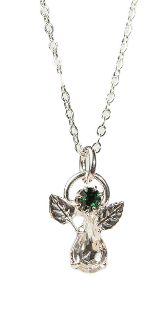 Pendentif Pierre de naissance - ANGE SUR CHAINE - Mai