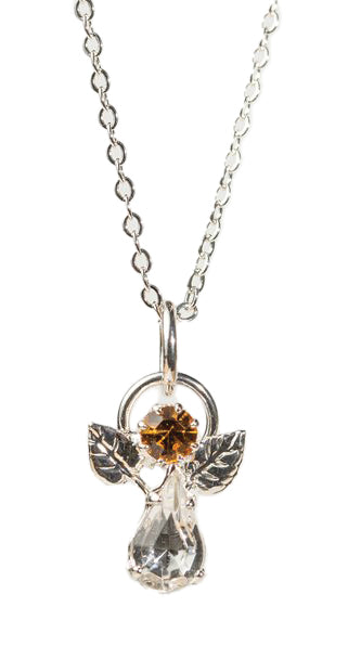 Pendentif Pierre de naissance - ANGE SUR CHAINE - Novembre