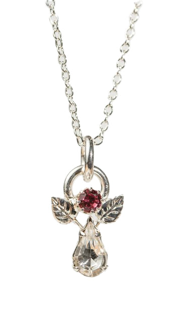 Pendentif Pierre de naissance - ANGE SUR CHAINE - Octobre