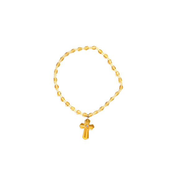 Bracelet ambré sur élastique