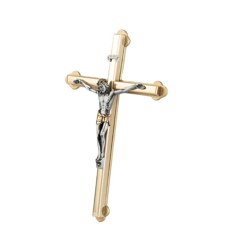Crucifix deux tons 6 pouces