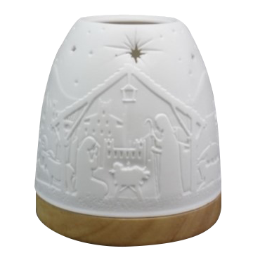 Photophore en céramique-motif nativité