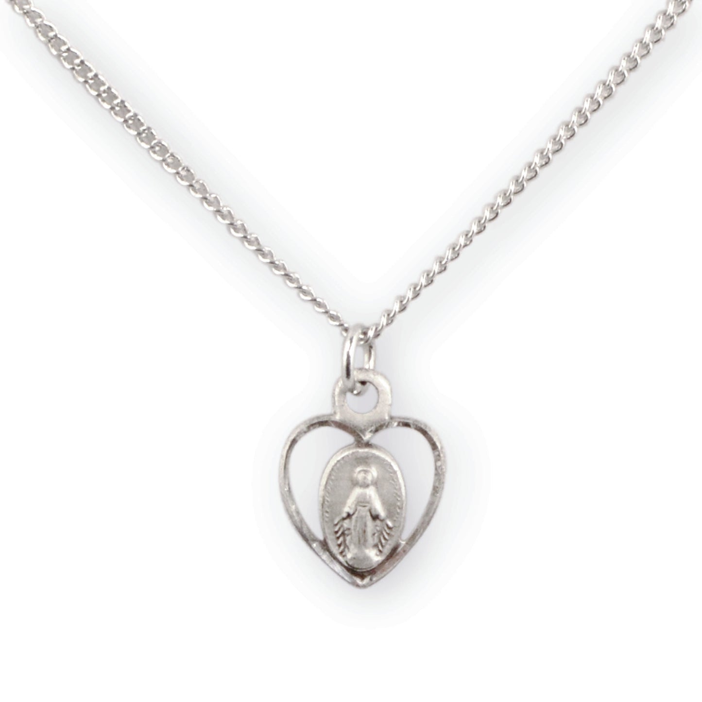 Médaille miraculeuse dans un coeur