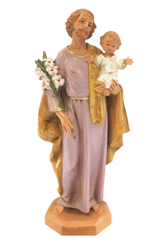Statue saint Joseph en résine 7" - Fontanini