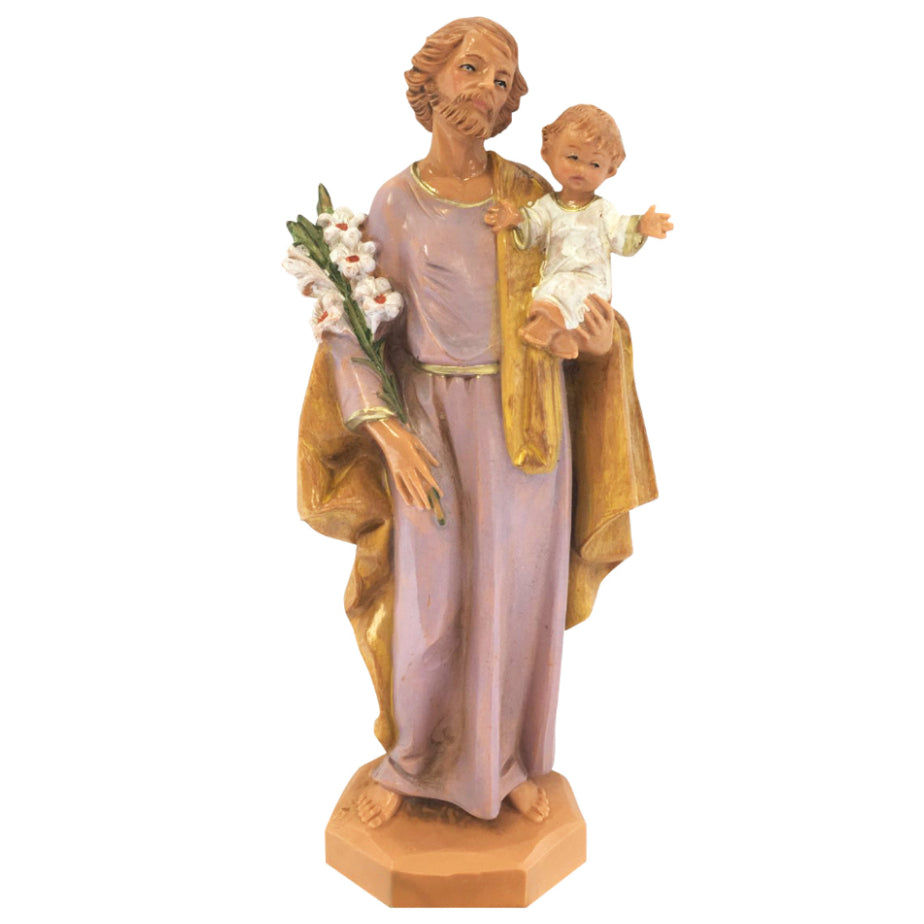 Statue saint Joseph en résine 7" - Fontanini