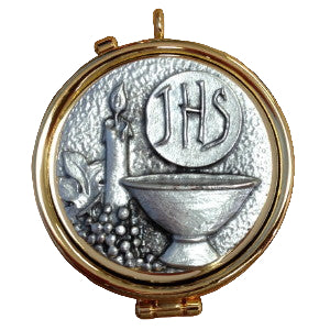 Étui pour custode jaune or custode à hosties plaque Eucharistie | vente Étui pour custode jaune or custode à hosties plaque Eucharistie | vente