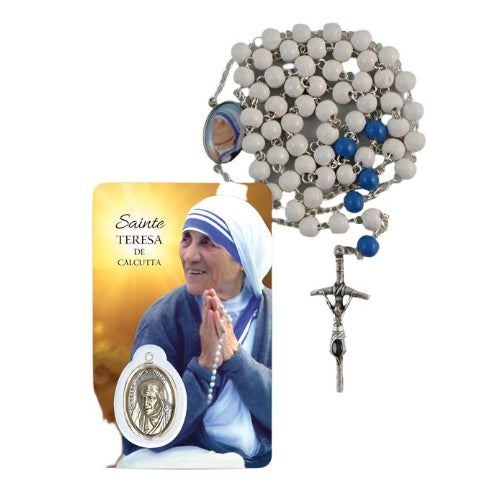 Chapelet et carte prière Mère Teresa