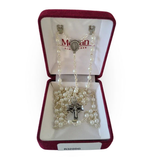 Chapelet 5mm en perle et étain