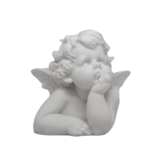 Statue Angelot en albâtre 11cm - EMANY