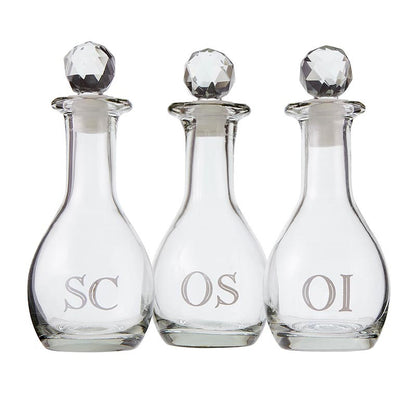 Ensemble de trois ampoules en verre