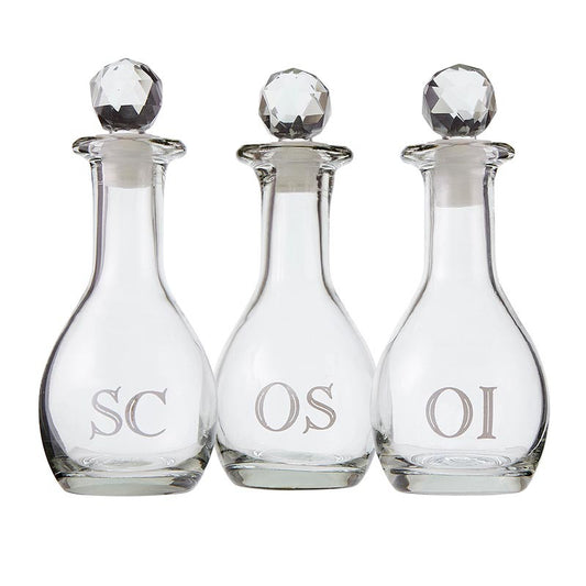 Ensemble de trois ampoules en verre