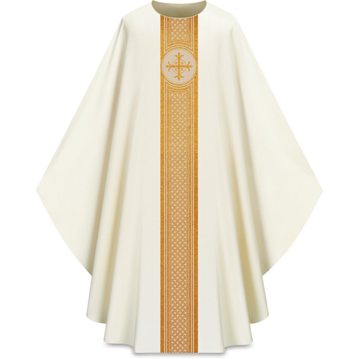 Chasuble avec bande centrale dorée