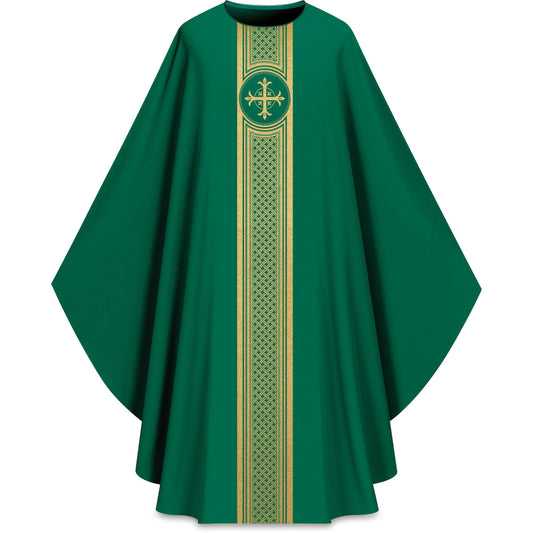 Chasuble avec bande centrale dorée