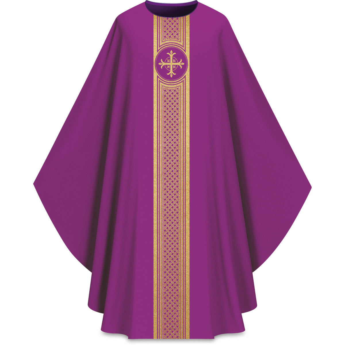 Chasuble violet et or