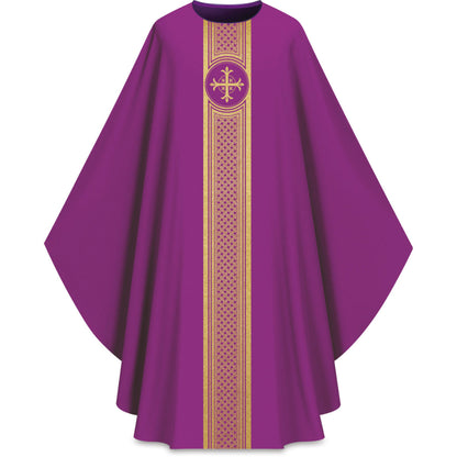 Chasuble avec bande centrale dorée