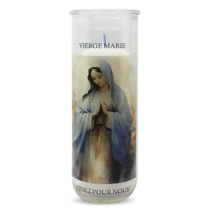 Globe en verre avec image de la Vierge Marie