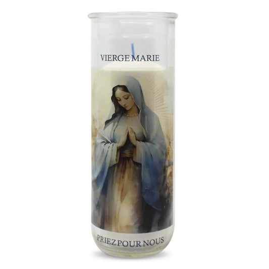 Globe en verre avec image de la Vierge Marie