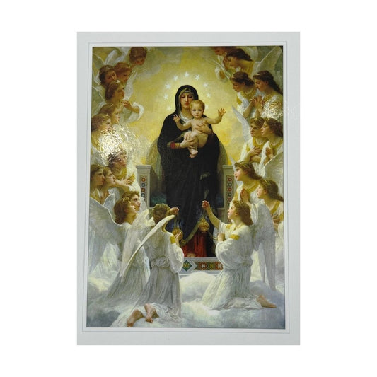 Carte Vierge enfant et ange