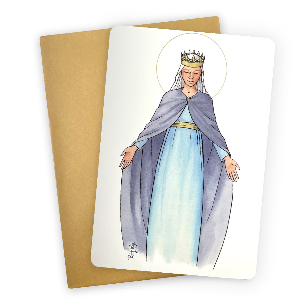 Carte double Petit Page - Vierge reine