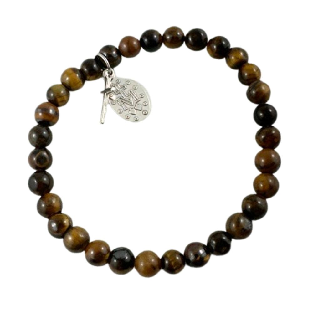 Bracelet pierre œil de tigre 6mm