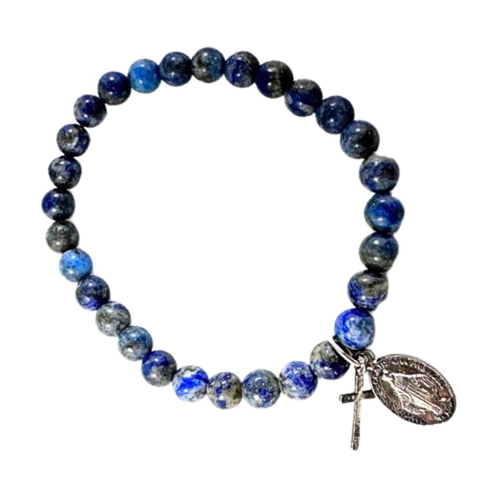 Bracelet pierre lapis lazuli 6mm