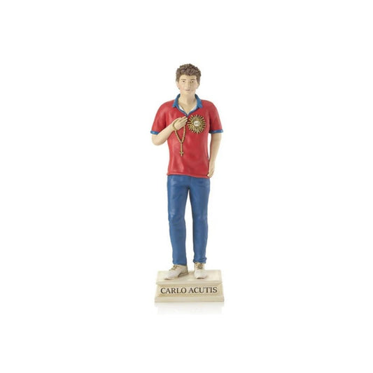 Statuette de résine colorée Carlo Acutis 8''