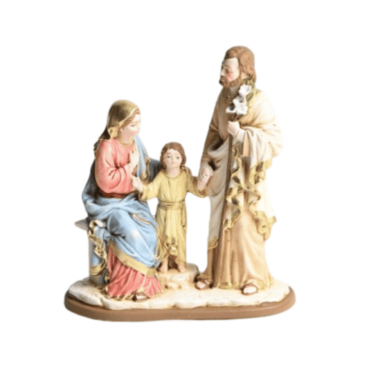 Statuette en résine Sainte Famille de 5.5"
