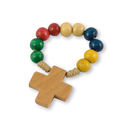 CROIX EN BOIS ET DIZAINIER MISSIONNAIRE POUR ENFANTS