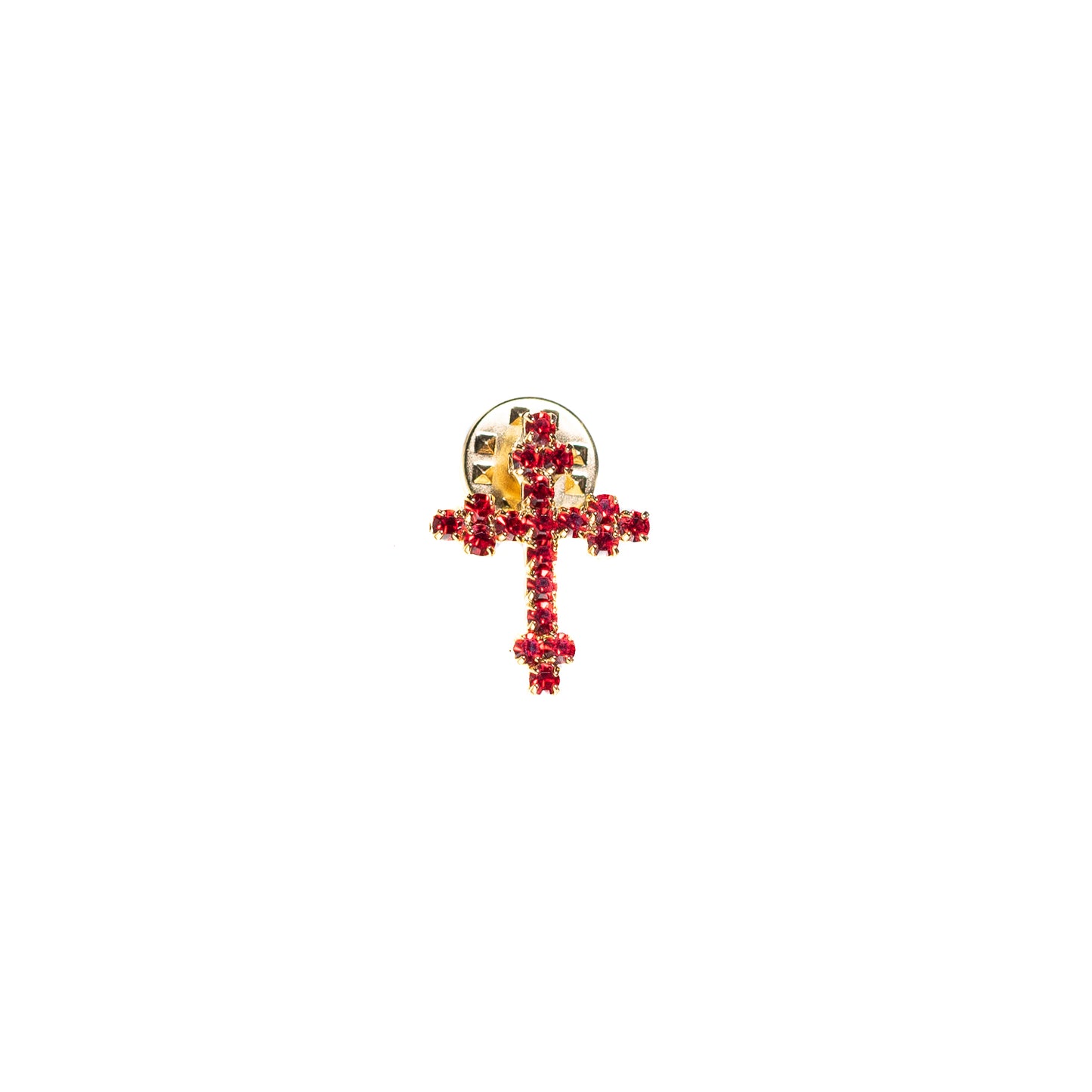 Épinglette croix rubis