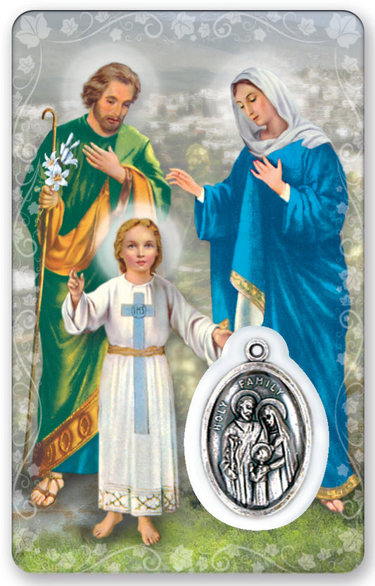 Carte de prière sainte Famille