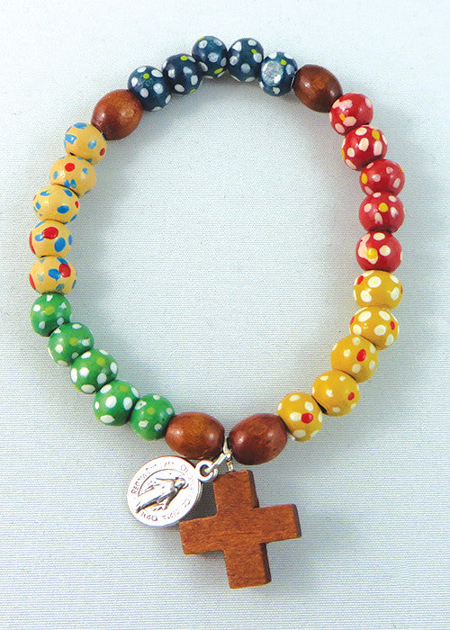 Bracelet Missionnaire bois coloré