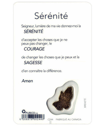 Carte prière Sérénité